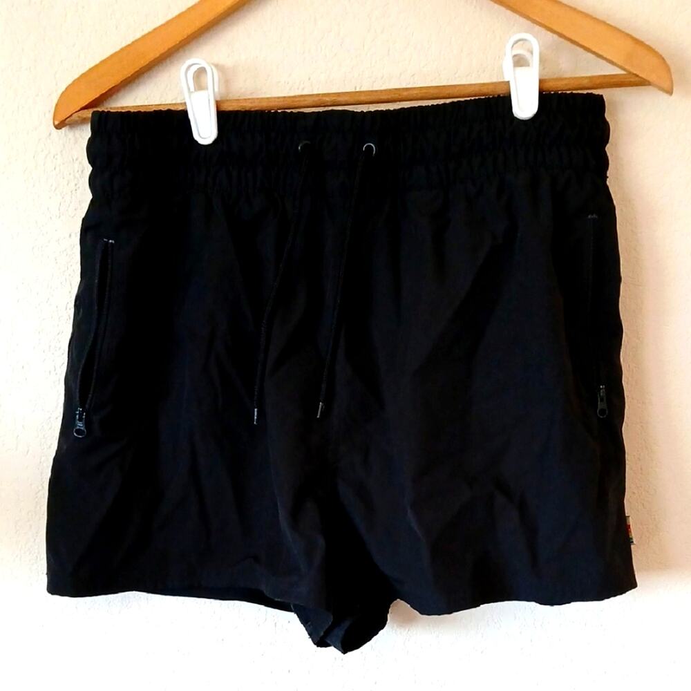 Ocean Pacific Black Swish Summer Elastic Board Shorts With Pockets